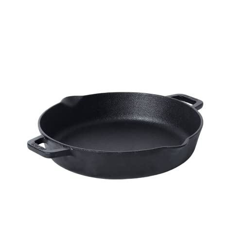 Meyer Pre Seasoned Cast Iron Skillet | Fry Pan | Iron Pan | Cast Iron Cookware| Cast Iron Frying Pan with 2 Side Handles | Gas and Induction Compatible