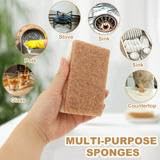 Image of 12pcs Natural Sponges for Dishes, Super Absorption Cleaning Sponges Kitchen Sponge, Non-Scratch Scouring Pads, Dual Sided Dish Sponge for Washing Pots Pans Sinks Stoves(Brown+White)