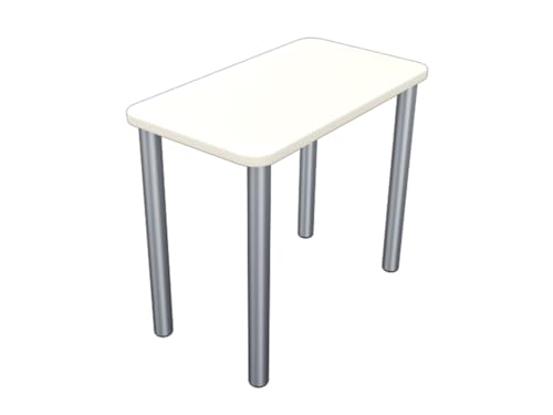 ORLANDINI - Tisch aus elfenbeinfarbenem Holzspanplatte mit umlaufenden Kanten aus ABS, 43530