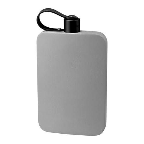 Botella De Agua Portátil | Termo Plano De Acero Inoxidable Con Tapa | Tumbler 500ml Para Acampada Senderismo Escuela Gimnasio Concierto