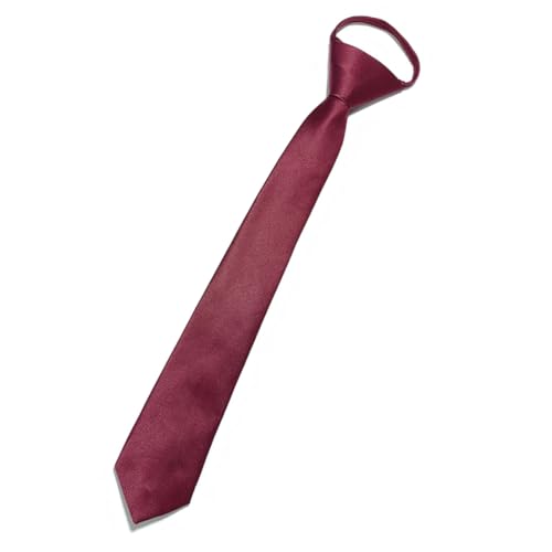 ZCSOWE Corbata Pre-Atada de Microfibra de Color Liso Sólido para niño Corbata Unisexo Niños KJ（Rojo）