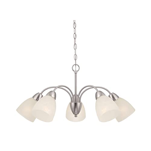 Designers Fountain 15005-5-35 Torino 5 Light Chandelier, Brushed Nickel