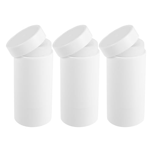 NUSITOU 3 Pezzi Deodorante Stick Vuoti 30g Fondo Avvitabile, Contenitori Ricaricabili per Profumi e Lozioni Solide, Applicatori Portatili per Deodoranti Fai da Te da Viaggio