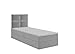 Produktbild Boxspringbett 100x200 - doppelbett - polsterbett mit bettkasten-  Bett mit Einer 100x200 Federkernmatratze H3 - kontinentales Bett - Schlafzimmerbett 100x200 Bettkasten mit Topper - Arizona Mini