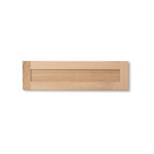 Raw Rustic White Oak Shaker Replacement Drawer Front - 6H X 34.5W | Ready to Paint | Solid Wood| American Made | Cabinet Refacing Doors