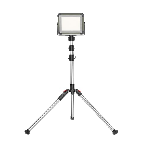 Green Lion Solar Camping Light with 2.1m Adjustable Tripod, 398 Beads Lights Outdoor, 360° Rotation, 12 Hours Working Time, Remote Control, Solar Power Energy, Portable Waterproof for Hiking, Camping