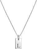 Collares con inicial para mujer, chapado en plata, collar con dije de nombre delicado apilado