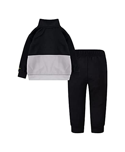 Nike Boy`s Core Tracksuit Jacket & Pants 2 Piece Set (Black(66H203-023)/Grey, 18 Months)2