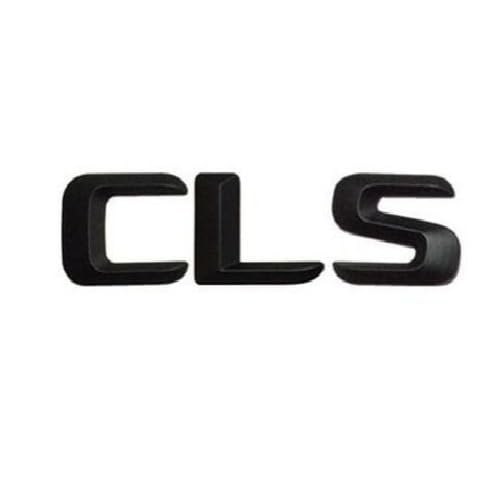 Emblema Adhesivo CLS, Insignia CLS Apto para Parte Trasera Autoadhesiva, Compatible con Mercedes, Pegatina CLS, Adhesivo CLS, Plástico, Negro Acabado Brillo