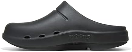 OOFOS Unisex OOcloog, Black - Men’s Size 4, Women’s Size 6 - Lightweight Recovery Footwear - Reduces Stress on Feet, Joints & Back - Machine Washable