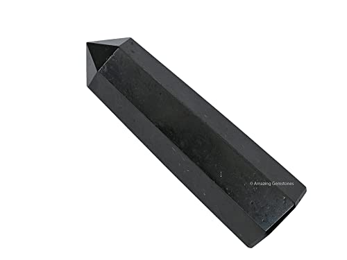 Image of Amazing Gemstone Large Black Tourmaline Crystal Towers ~ Natural Healing Crystal Point Obelisk for Reiki Healing and Crystal Grid (5.5 to 6 INCH)