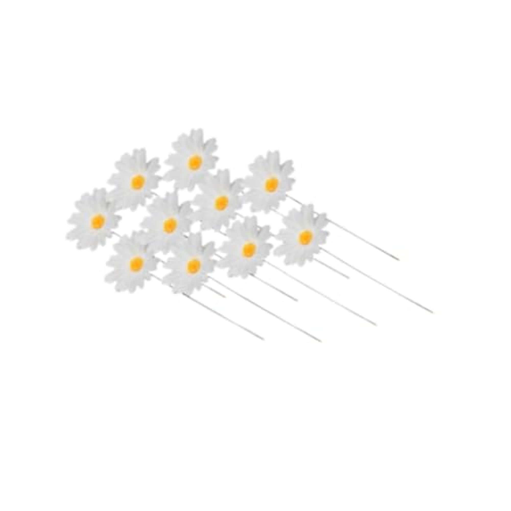 10x Daisy Flower Stakes for Outdoor Garden Decoration
