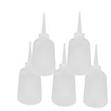 New Lon0167 5Pcs 300ml Plastic Straight Beak Taper Squeeze Oil Bottle Industrial Dispensing Bottle(5 Stücke 300 ml Kunststoff Gerade Schnabelkegel Squeeze Ölflasche Industrielle Dosierflasche