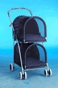 Navy Blue Double Deck Pet Stroller