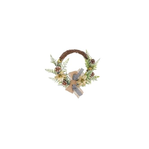 Couronnes de Noël de porte extérieure résistantes avec accessoires de pose 2PC