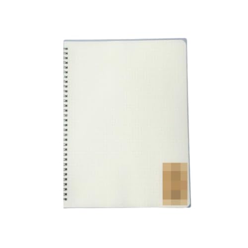 Bloc-notes A4 à spirale cahier carreaux couverture rigide givrée