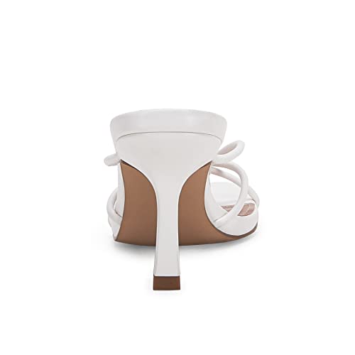 Laicigo Women’s Square Open Toe Flip Flops Stiletto Heels Strappy Thong Slide On Slingback Mules Sandals #TOP2