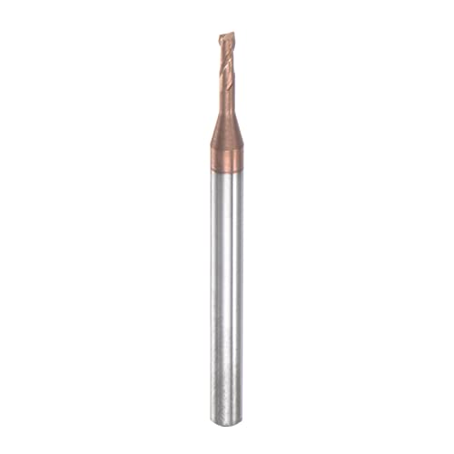 Image of HARFINGTON Square Nose End Mill 4mm Shank 2mm x 10mm Titanium Coated Solid Carbide Long Reach Extended Neck 2 Flutes CNC Router Bit Milling Cutter for Stainless Steel Alloy Hardened Steel