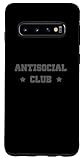 Galaxy S10 Antisocial Design - Antisocial Club Loner Quote Motif Case