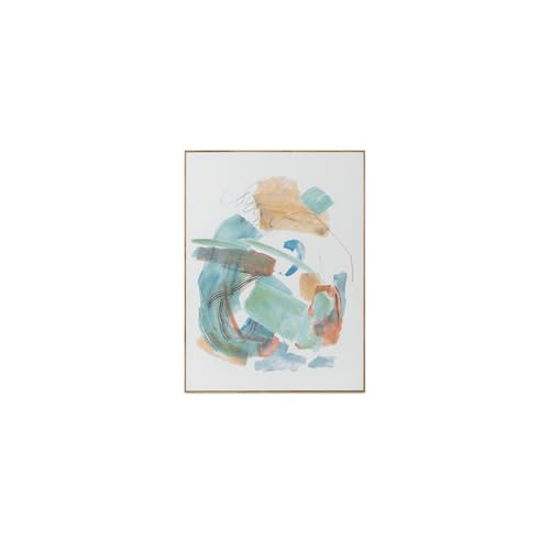Moe's Home Collection Prose Painting, Acrylic on Canvas, Solid Pine Frame, Modern Minimal Color Block, Multi