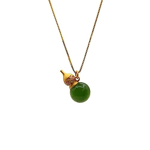 Pendentif gourde jaspe naturel argenté, le cadeau symbolique et raffiné à offrir