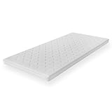 Jekatex Matratzentopper 7cm Kern, Komfortschaum, Kernhöhe, Gelaxkern, Klimaband mit Antirutsch 90x200