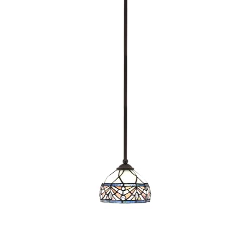 Toltec Zilo 7in 1-Light Mini Pendant Dark Granite Royal
