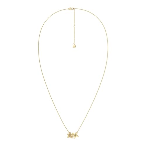Image of Fossil Women's Gold-Tone Stainless Steel Pendant Chain Necklace for Women