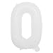 16 inch White Alphabet Letter and Number Balloons Set Package, Aluminum Hanging Foil Film Banner Mylar Balloon for Birthday Party Decoration Custom Word (A-Z, 0-9) (16 inch White O)