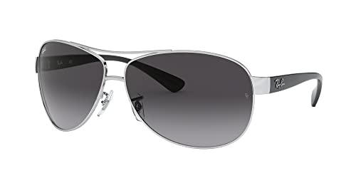Ray-Ban RB3386 Sunglasses Bundle: RB 3386 RB3386 003/8G Silver Light Grey Gradient Dar and Eyewear Cleaning Kit
