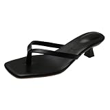 Générique Tongs à talons hauts pour femme - Tongs pour femme - Sandales à lanières - Sandales à talons hauts - Sandales à talons hauts - Sandales à talons - Élégantes - Chaussures d'été confortables