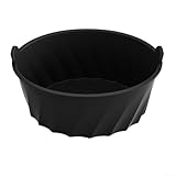 Silikon-Schongarer-Einsatz für 6–8 Quart, hochtemperatursicher, einfache Reinigung, multifunktionales Küchenzubehör (schwarz)