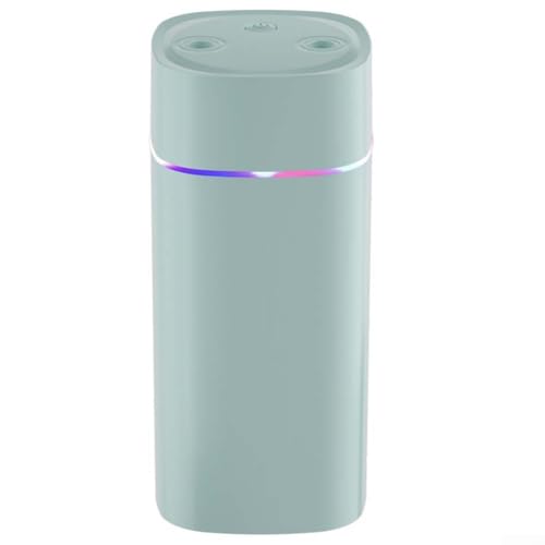 Elegante humidificador de escritorio con capacidad de 600 ml que proporciona humedad e iluminación ambiental para relajación (verde)