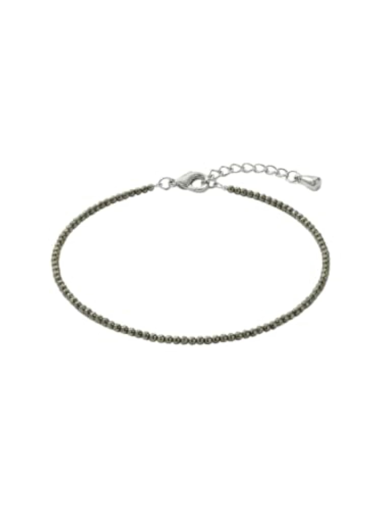 Unisex Adjustable Rudraksha & Pyrite Bead Anklet