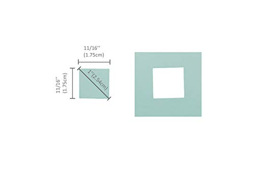 Bira Craft 11/16 x 11/16 inch Square Lever Action Craft Punch for Paper Crafting Scrapbooking (1 inch Square Measured diagonally)