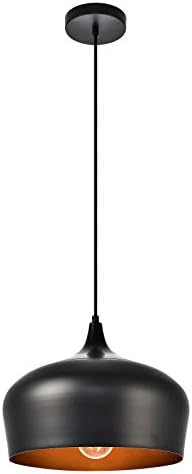 Nora 9 Inch 1-Light Pendant in Black