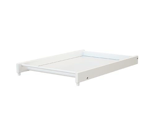 AT4 - Grand plan à langer ESSENTIEL Blanc pour lit bébé en bois ESSENTIEL pour 60 x 120 et 70x140 cm | Dimensions (L x l x H) : 82,5 x 54 x 12 cm
