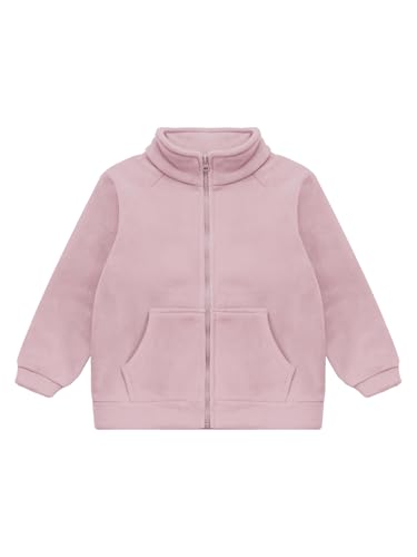 Girls Boys Fuzzy Polar Fleece Jacket Kids Zipper Fall Spring Warm Coat Long Sleeve Outerwear with Pockets