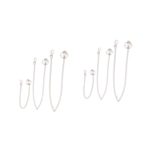 WOFASHPURET 6pcs Punk Metal Jeans Chain Lengths Pocket Chains for Hanging Keys Accessories Fashionable Unisex Belt Decoration