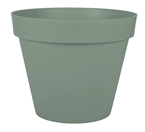 EDA - Maceta Redonda Toscana de 48 cm de diámetro – Volumen 43 L – Ø 47,5 x 39 cm – Verde Laurel