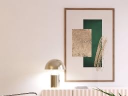 Tableaux muraux de style nordique vert et or, décoration salon toile abstraite 50x75