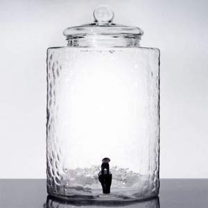 5 Gallon Hammered Glass Beverage Dispenser