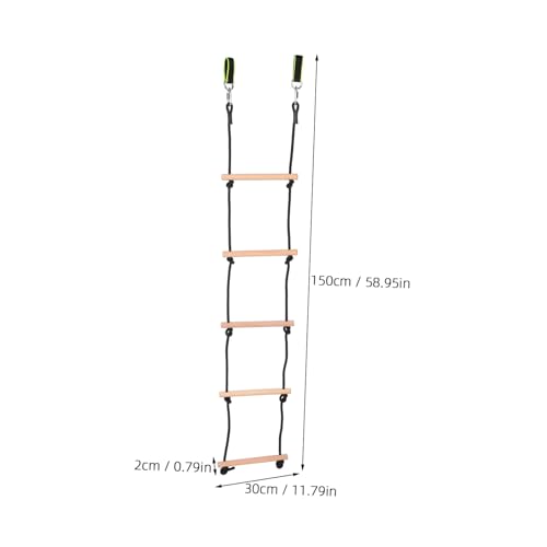 Échelle de corde cabane les arbres balançoire bois structure escalade extérieur - 2