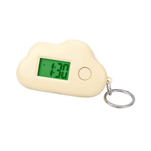 Digital Travel Clock - Mini Keychain Watch, Tiny Electronic Cloud Date Display Portable Time Device Compact Accessory | Suitable