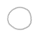 Stainless Steel Beaded Stretch Bracelet – Hypoallergenic, Non-Tarnish, Waterproof – 316L Stainless Steel – Available in 4 Bead Sizes – Lightweight & Durable – Perfect for Stacking, Layering, Gifting & Special Occasions