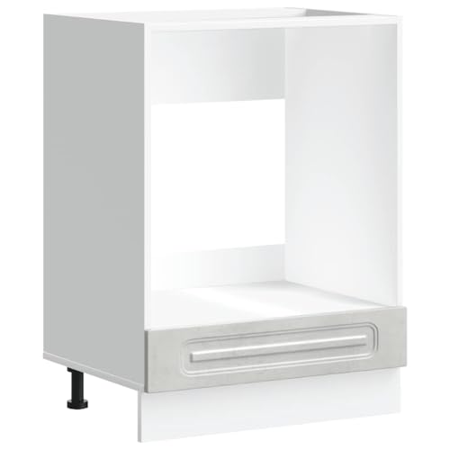 Armoire à four Kalmar gris béton bois d ingénierie
