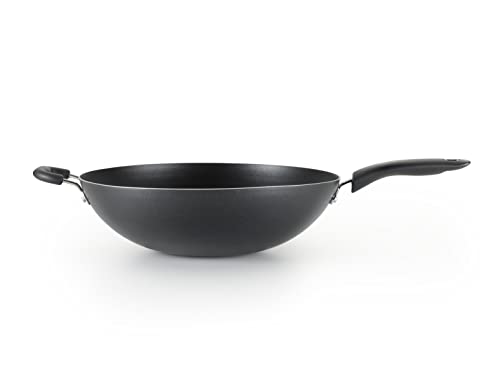 Image of T-Fal Specialty Nonstick Woks & Stir-Fry Pan 14 Inch Oven Broiler Safe 350F Cookware, Pots and Pans, Dishwasher Safe Black