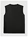 VIPWOLF Men's Face Graphic Y2k Tank Tops Star Print Crew Neck Sleeveless Shirts Streetwear Black Small