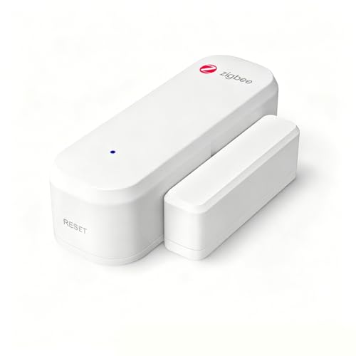 Zigbee Tür- und Fenstersensor LincoSoft Smarter Fenstersensor Zigbee Gateway Erforderlich Drahtlose Home Fensteralarm Einbruchschutz Kompatibel mit Alexa und Google Home Sicherheit Energieeffizient