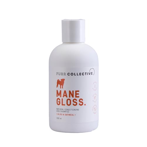 FURR Collective - Natural Oatmeal & Aloe Dog Shampoo for Sensitive Dry Itchy Flaky Skin - Vegan 2-in-1 Conditioning Shampoo - For Smelly Dogs - 300ml